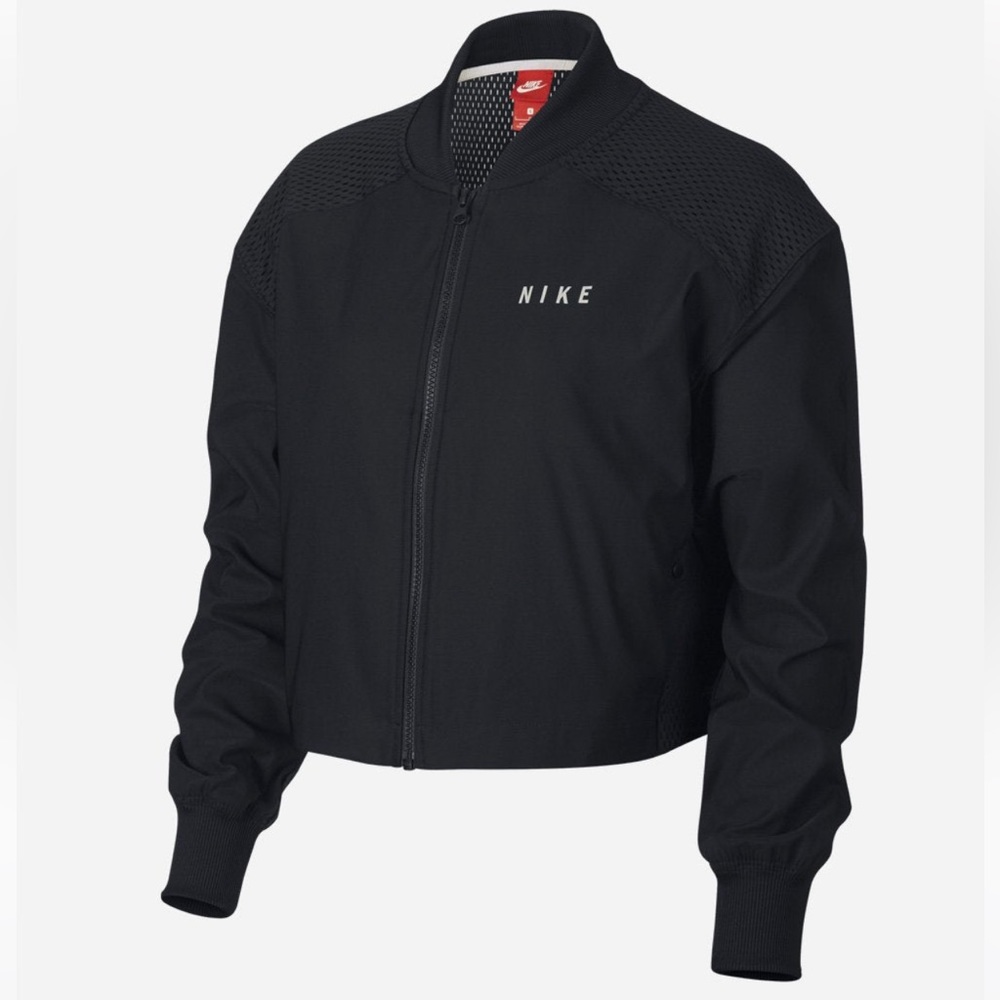 Nike Black Mesh Bomber Jacket